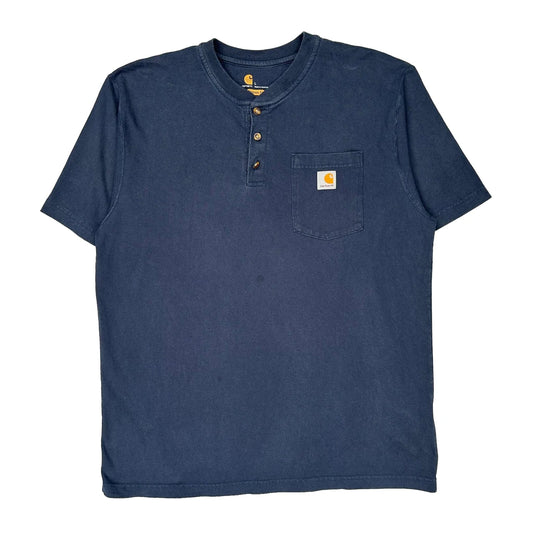 Carhartt T-Shirt - Large Navy Cotton