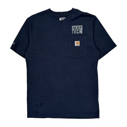 Carhartt T-Shirt - Small Navy Cotton