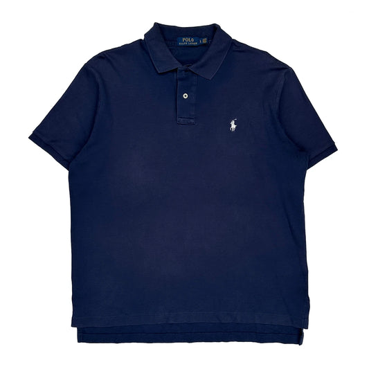 Polo By Ralph Lauren Polo Shirt - Large Navy Cotton