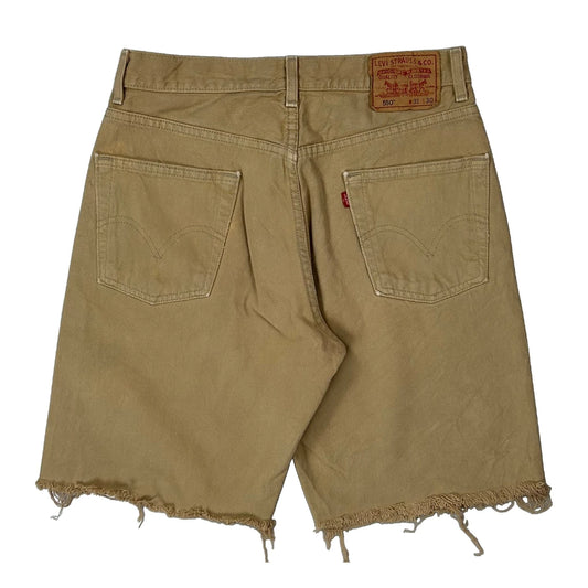 Vintage Levis Denim Shorts - 31W 9L Beige Cotton