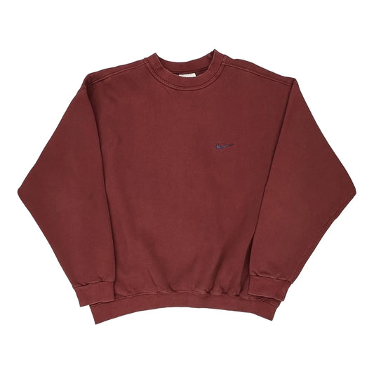 Made In USA Nike Sweatshirt - Large Burgundy Cotton