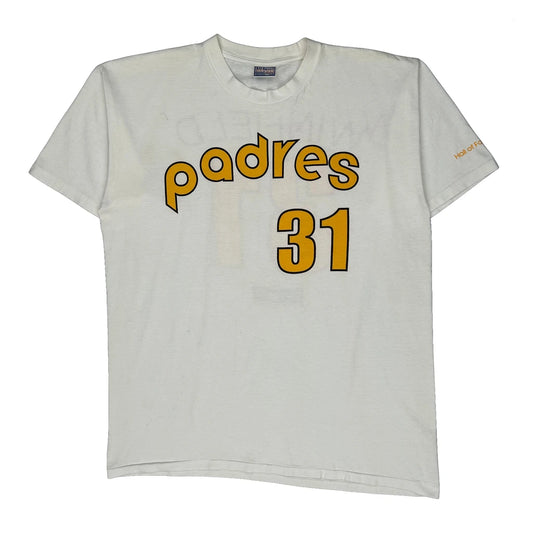 Vintage Padres All Sports Mlb T-Shirt - XL White Cotton