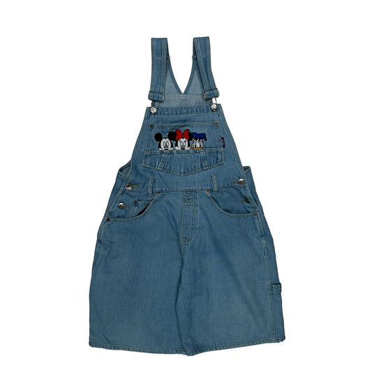 Vintage Mickey And Friends Disney Cartoon Dungarees - Medium Blue Cotton
