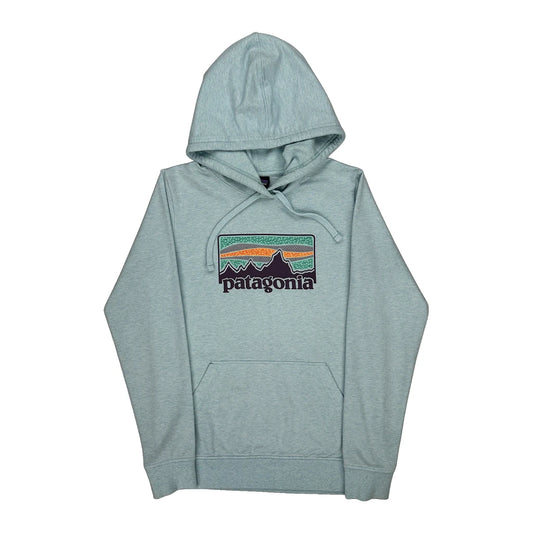Patagonia Hoodie - Small Blue Cotton Blend