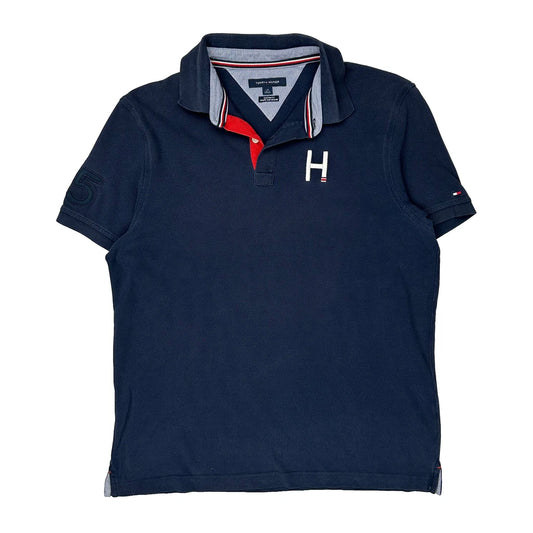 Tommy Hilfiger Polo Shirt - Large Navy Cotton