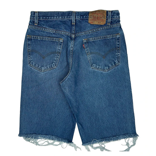 Vintage Levis Cut Off Denim Shorts - 33W 11L Blue Cotton