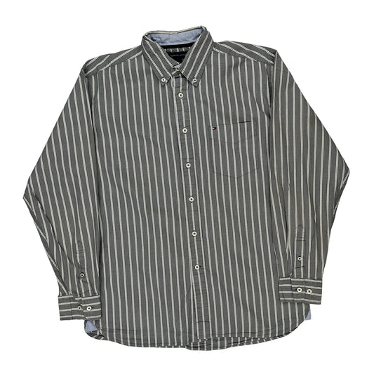 Tommy Hilfiger Striped Shirt - Medium Grey Cotton