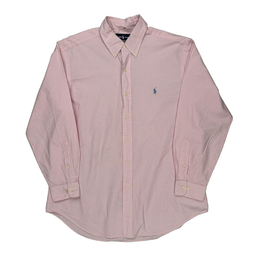 Ralph Lauren Checked Shirt - Large Pink Cotton