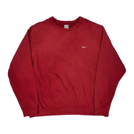 Nike Sweatshirt - XL Red Cotton