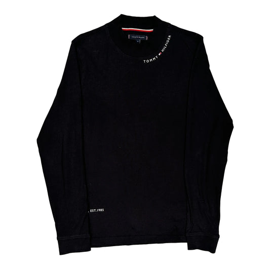 Tommy Hilfiger Long Sleeve T-Shirt - Medium Black Cotton