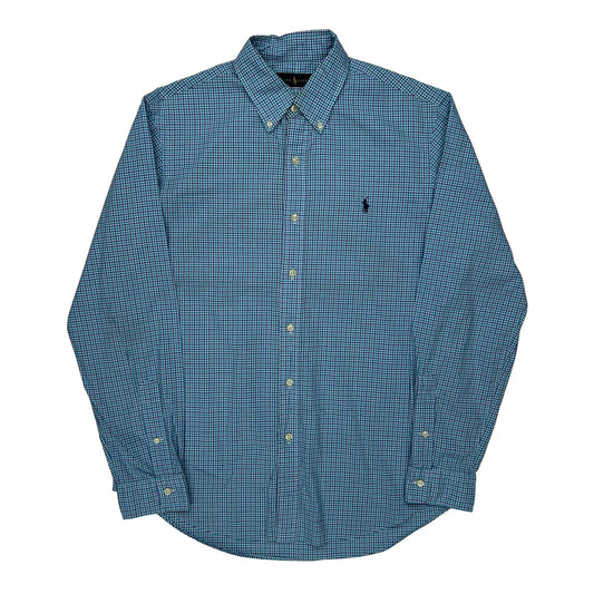 Vintage Ralph Lauren Checked Shirt - Medium Blue Cotton