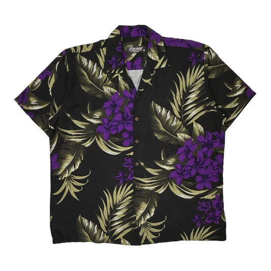 Favant Floral Hawaiian Shirt - XL Black Viscose