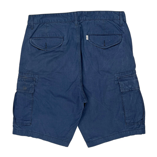 Levis Cargo Shorts - 34W 10L Blue Cotton