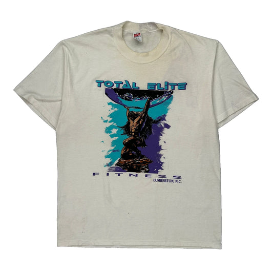 Total Elite Fitness Soffe Single Stitch T-Shirt - XL White Polyester Blend