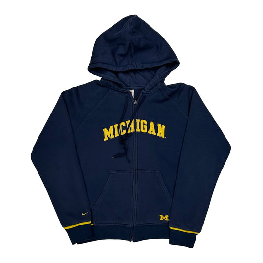Vintage Michigan Nike College Hoodie - XL Navy Cotton