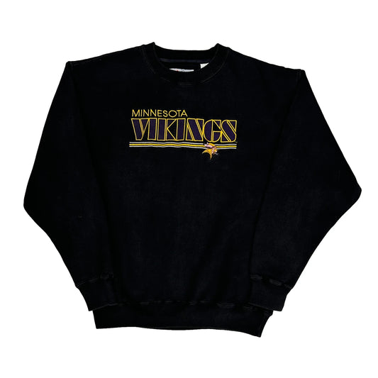 Minnesota Vikings Majestic Football Sweatshirt - Large Black Cotton