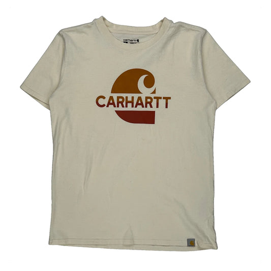 Carhartt T-Shirt - Small Cream Cotton