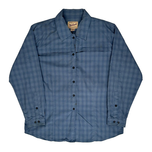 Woolrich Checked Patterned Shirt - Large Blue Cotton