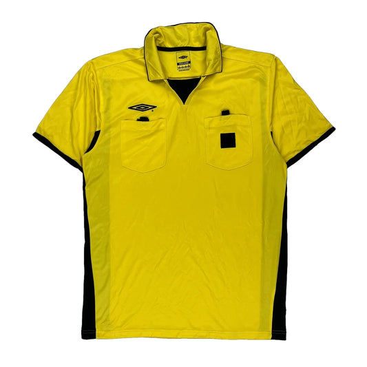 Umbro Football Shirt - Large Yellow Polyester