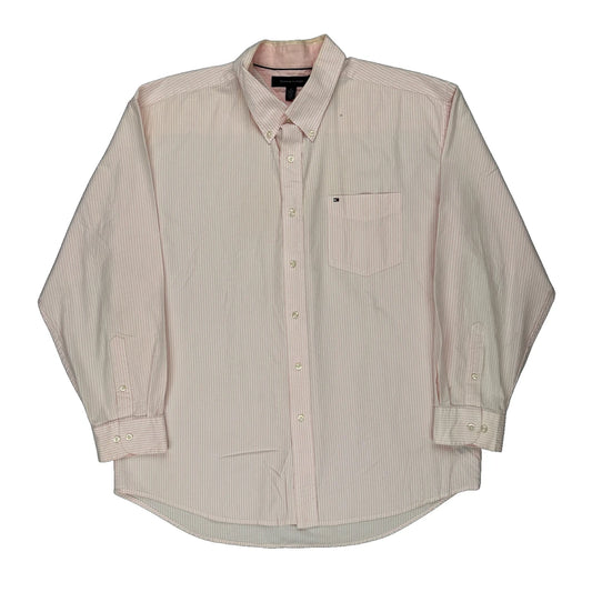 Tommy Hilfiger Striped Shirt - XL Pink Cotton