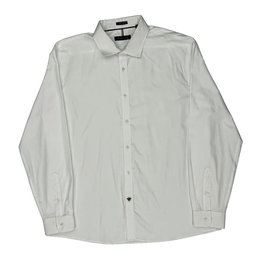 Tommy Hilfiger Slim Fit Shirt - XL White Cotton