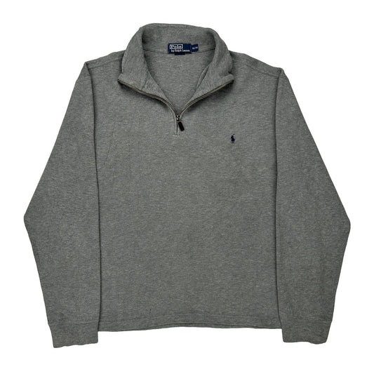 Polo By Ralph Lauren 1/4 Zip - XL Grey Cotton