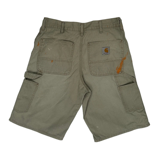 Carhartt Carpenter Shorts - 32W 12L Khaki Cotton