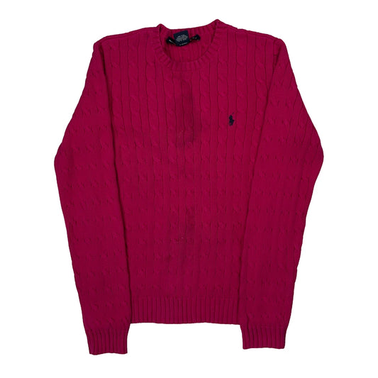 Ralph Lauren Sport Jumper - Large Pink Cotton