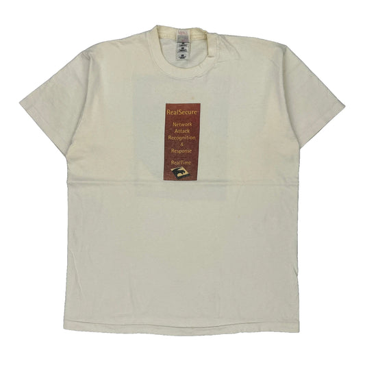 Network Security Fruit Of The Loom Single Stitch T-Shirt - XL Cream Cotton