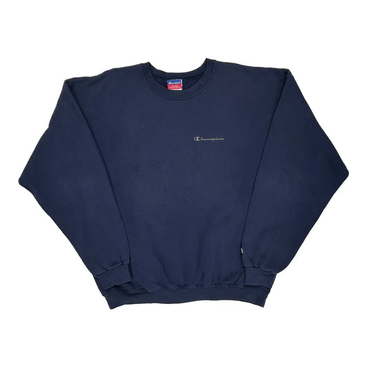 Vintage Champion Sweatshirt - XL Navy Cotton