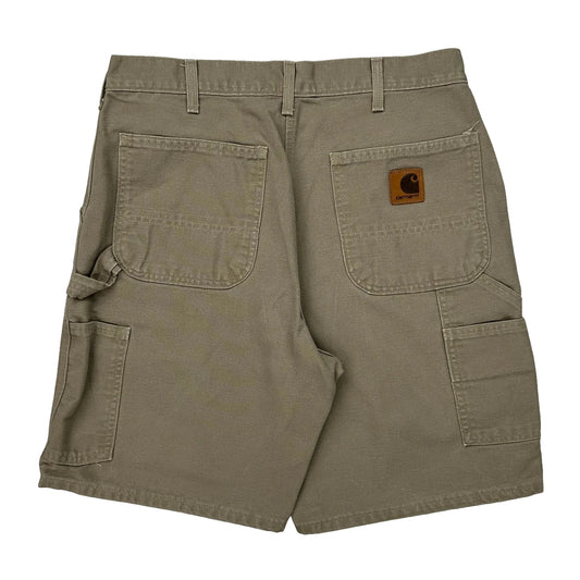Carhartt Cargo Carpenter Shorts - 32W 9L Khaki Cotton