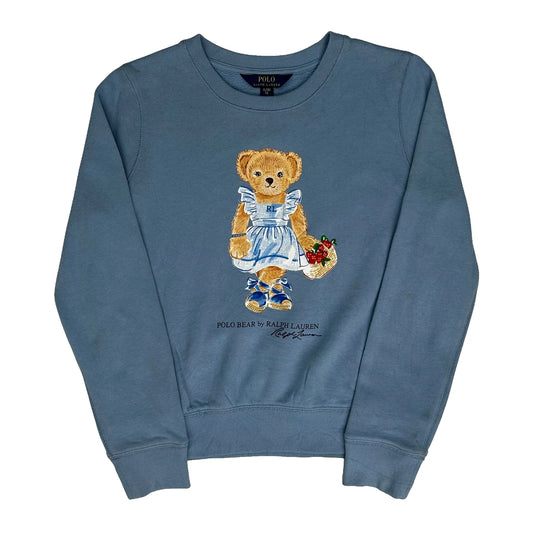 Vintage Age 16 Polo By Ralph Lauren Graphic Sweatshirt - XL Blue Cotton