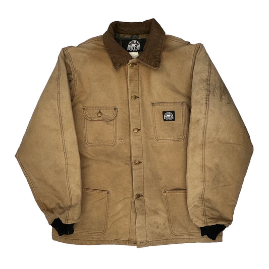 90S Polar King Tall Chore Jacket - Large Brown Cotton