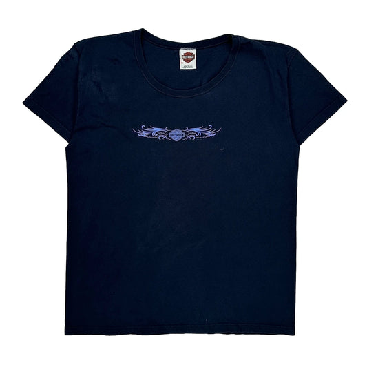 Vintage Thunder Mountain Harley Davidson Harley Davidson Graphic T-Shirt - 2XL Black Cotton