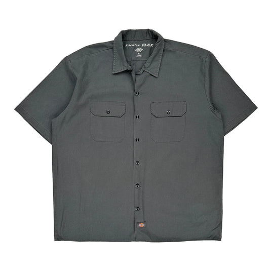 Dickies Short Sleeve Shirt - XL Grey Cotton Blend