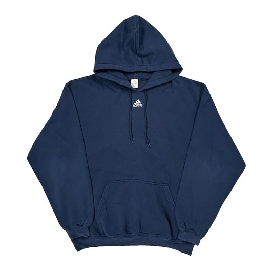 Adidas Hoodie - Large Navy Cotton