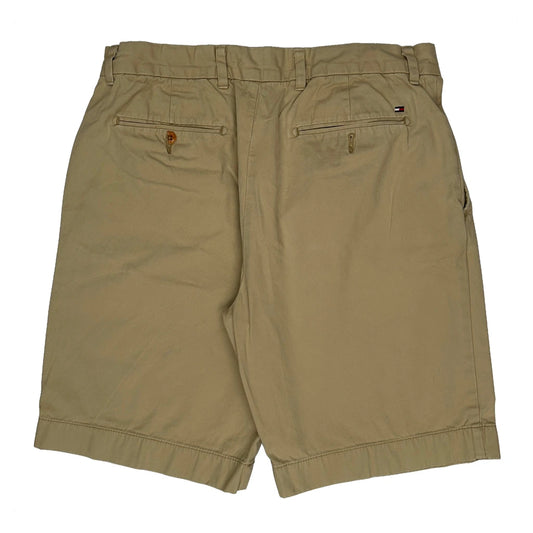 Vintage Classic Fit Tommy Hilfiger Chino Shorts - 32W 8L Beige Cotton