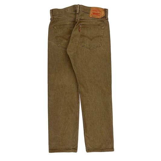 501 Levis Jeans - 30W 27L Brown Cotton