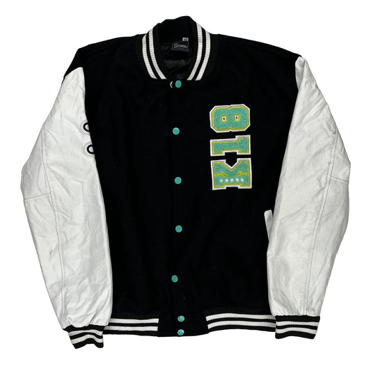 The Stitchory Varsity Jacket - Medium Black Polyester
