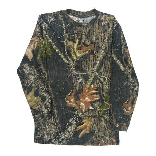 Age 12-13 Red Head Camo Long Sleeve T-Shirt - Large Khaki Cotton