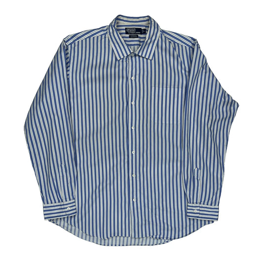 Polo By Ralph Lauren Striped Shirt - Large Blue Cotton