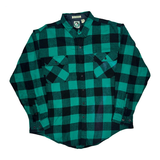 Appalachian Trail Checked Flannel Shirt - XL Green Acrylic