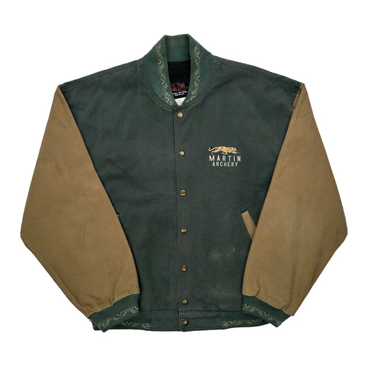 Archery Kyta Make Graphic Bomber Jacket - Large Green Cotton