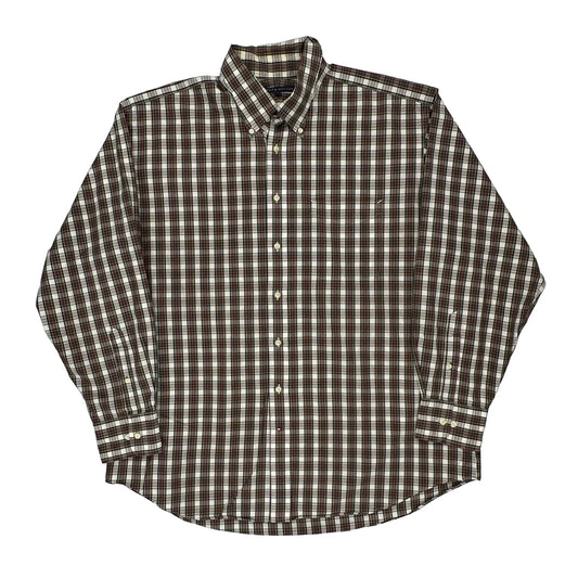 Tommy Hilfiger Checked Shirt - XL Brown Cotton