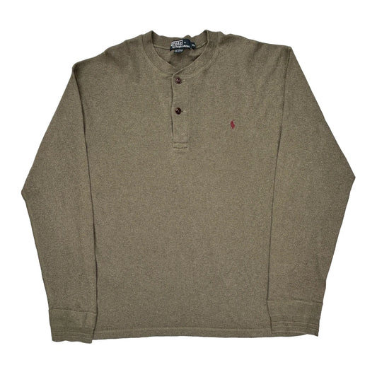 Polo By Ralph Lauren Long Sleeve T-Shirt - XL Brown Cotton