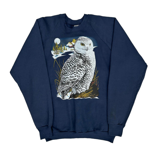 Made In USA Fruit Of The Loom Graphic Sweatshirt - XL Blue Cotton Blend