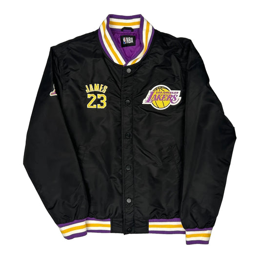 Los Angeles Lakers Nba Varsity Jacket - Medium Black Polyester