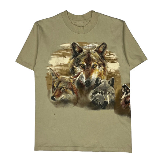 Unbranded Single Stitch T-Shirt - Medium Beige Cotton