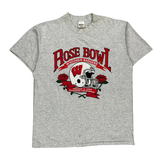 Wisconsin Badgers Murina Single Stitch T-Shirt - XL Grey Cotton