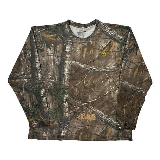 Unbranded Camo Long Sleeve T-Shirt - 2XL Camo Cotton